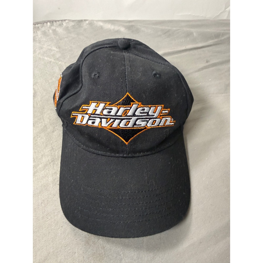 Harley Davidson Mens Black Embroidered Logo Baseball Cap Adjustable Hat